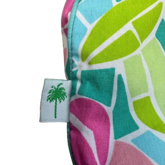 2 in 1 Vintage Lilly Pulitzer Reversible Bermuda Bag Wood Handle Purse - Picture 14 of 15